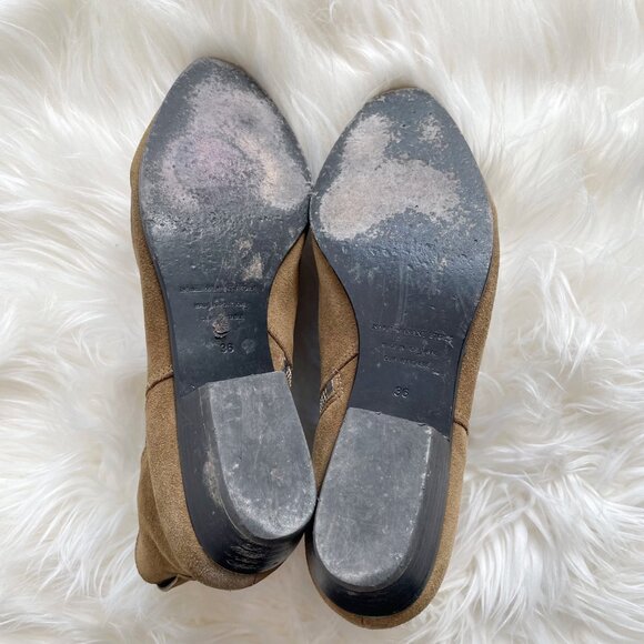 Isabel Marant Étoile Tan Taupe Patsha Hey Jude Suede Side Zip Ankle Boots - Picture 6 of 8